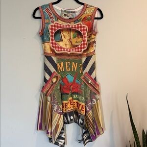 IPNG Tunic Top. Italian Pasta Asymmetrical